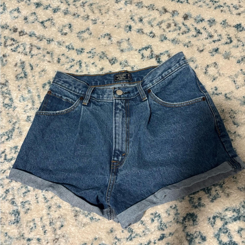 Abercrombie and Fitch Annie High Rise Denim Shorts